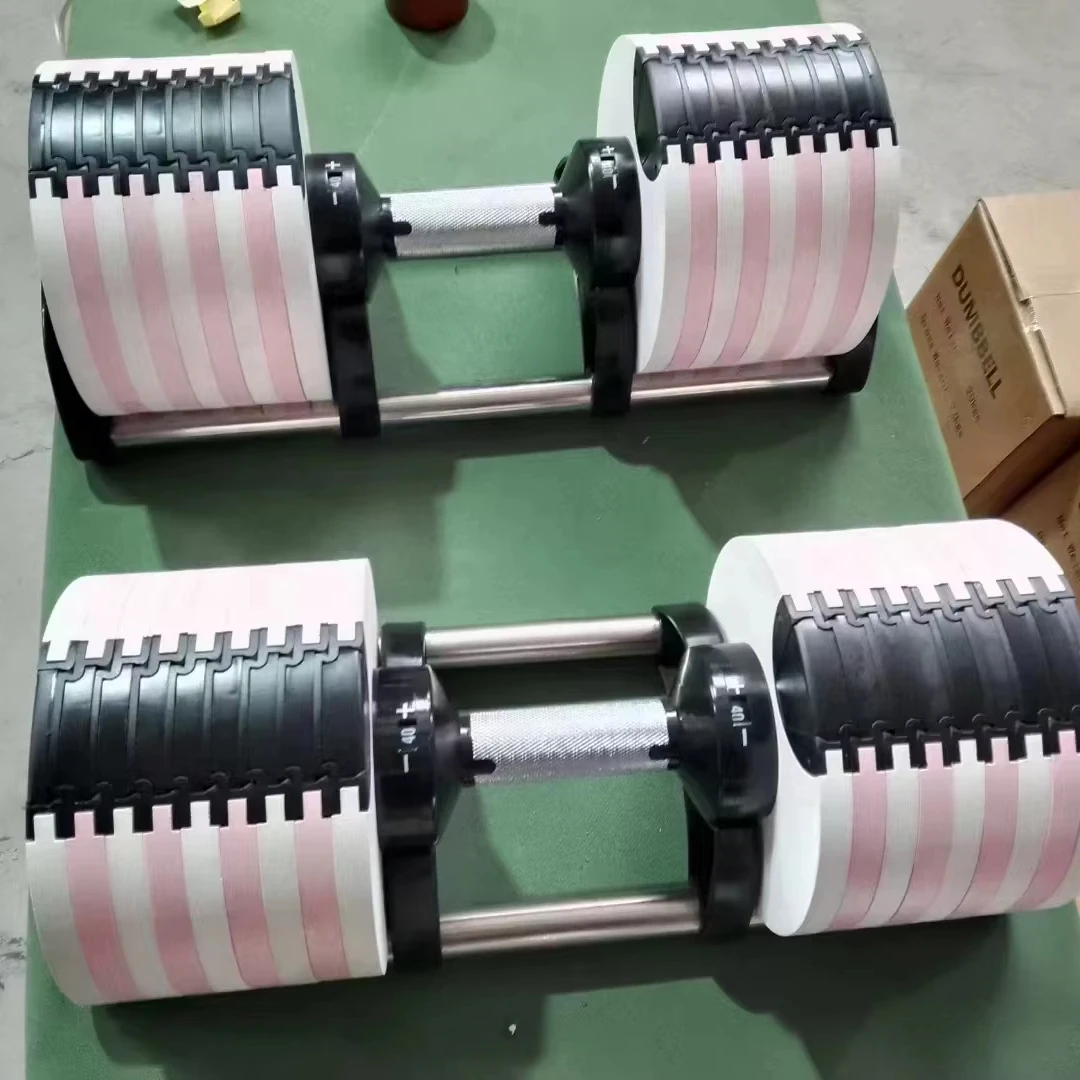 Various Weights 2-24kg Dumbbells Quickly Adjustable 2KG/4KG Increments Cast Iron Material for Weight Lifting