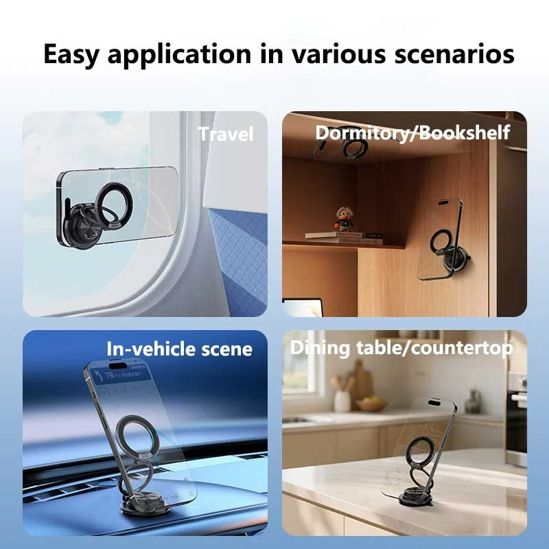 Supporto magnetico per telefono per auto M11 pieghevole regolazione a 3 assi N52 forte aspirazione sottovuoto a magnete per supporto per parabrezza da cruscotto 2025