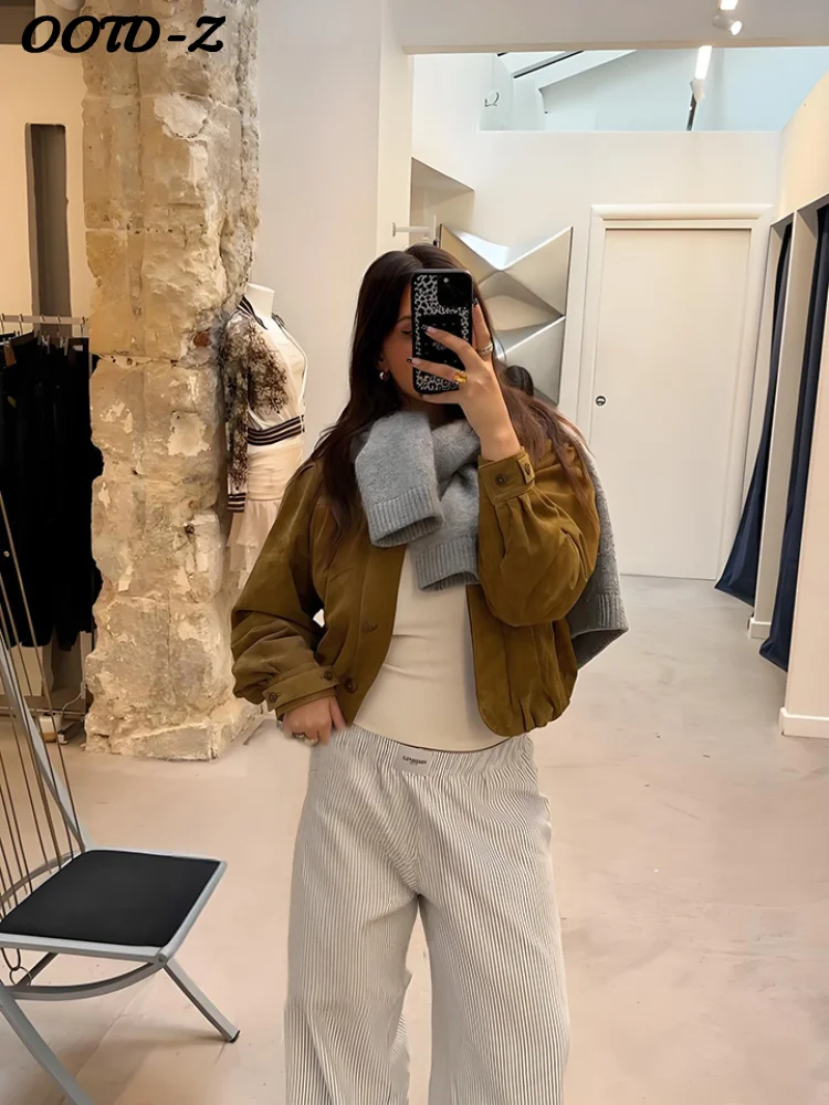 

Винтажные женские вельветовые куртки, повседневные однобортные однобортные женские пальто с круглым вырезом, осень-зима 202, шикарная женская уличная верхняя одежда