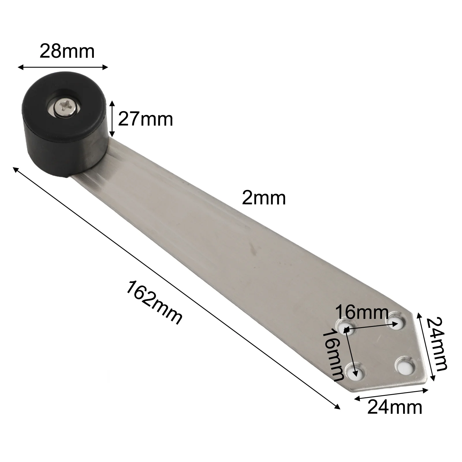 Stainless Steel Door Stop with 90 Degree Opening Designed for Stability Against Strong Winds and Door Collisions