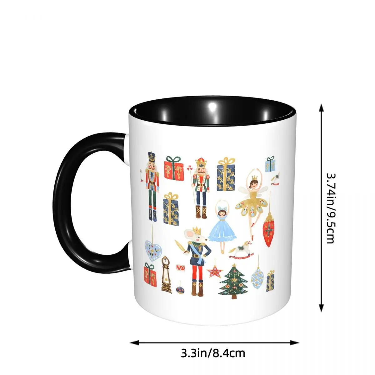 Christmas Nutcrackers Stars Ballerina Violin Mug Funny Ceramic Coffee Cups Tea Mugs Milk Cup Drinkware Gifts for Friends
