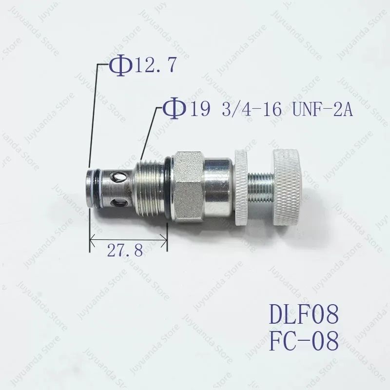LF08-00 Threaded Cartridge Throttle Pressure Regulating Stop Hydraulic Valve Leak-Free High Performance