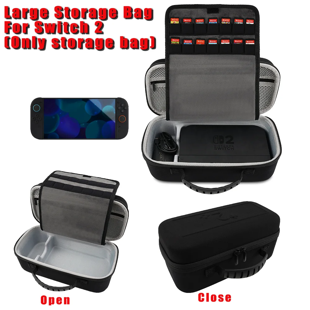

Storage Bag For Switch 2 Large Organizer Portable Anti-Scratch Waterproof Travel Hard Shell Carrying Case for Nintendo Switch 2