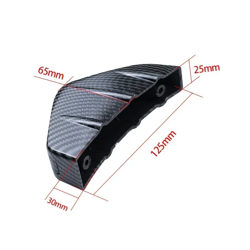 Universal 4pcs Car Rear Bumper Lip Diffuser Shark Fins Canards Spoiler Splitter Carbon Black ABS Anti-Collision Accessories view 3