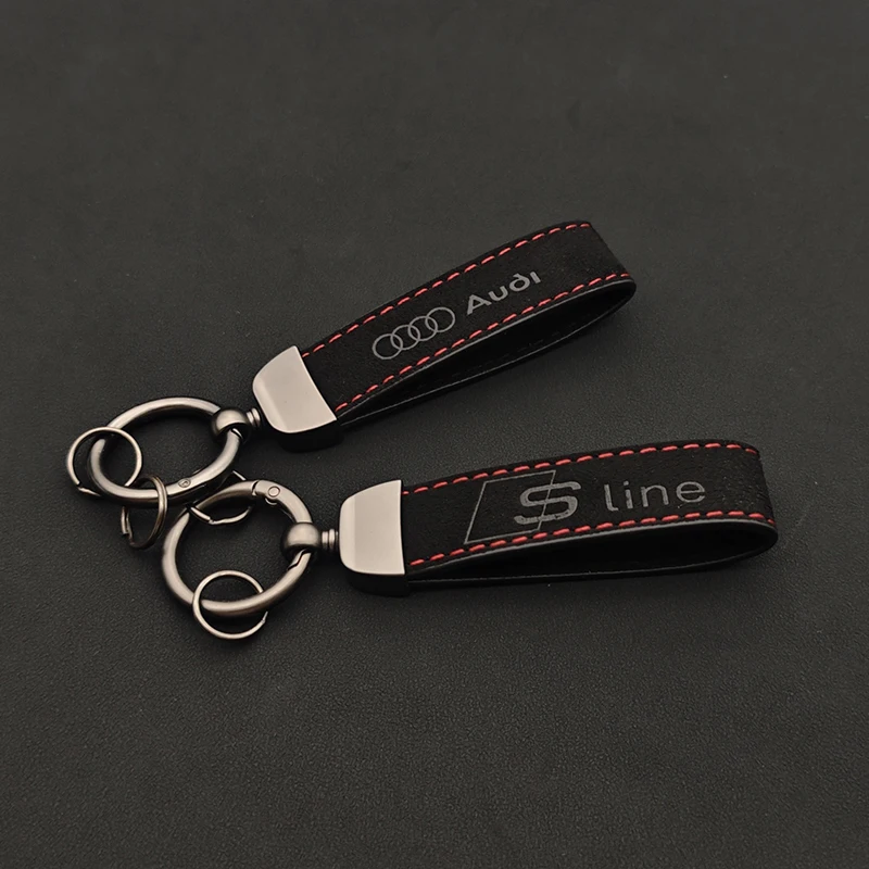 2025 جلد الغزال كيرينغ سيارة فاخرة المفاتيح لأودي A1 A2 A3 A4 A5 A6 A7 A8 RS S 3 4 5 6 7 8 TT Sline المفاتيح الملحقات