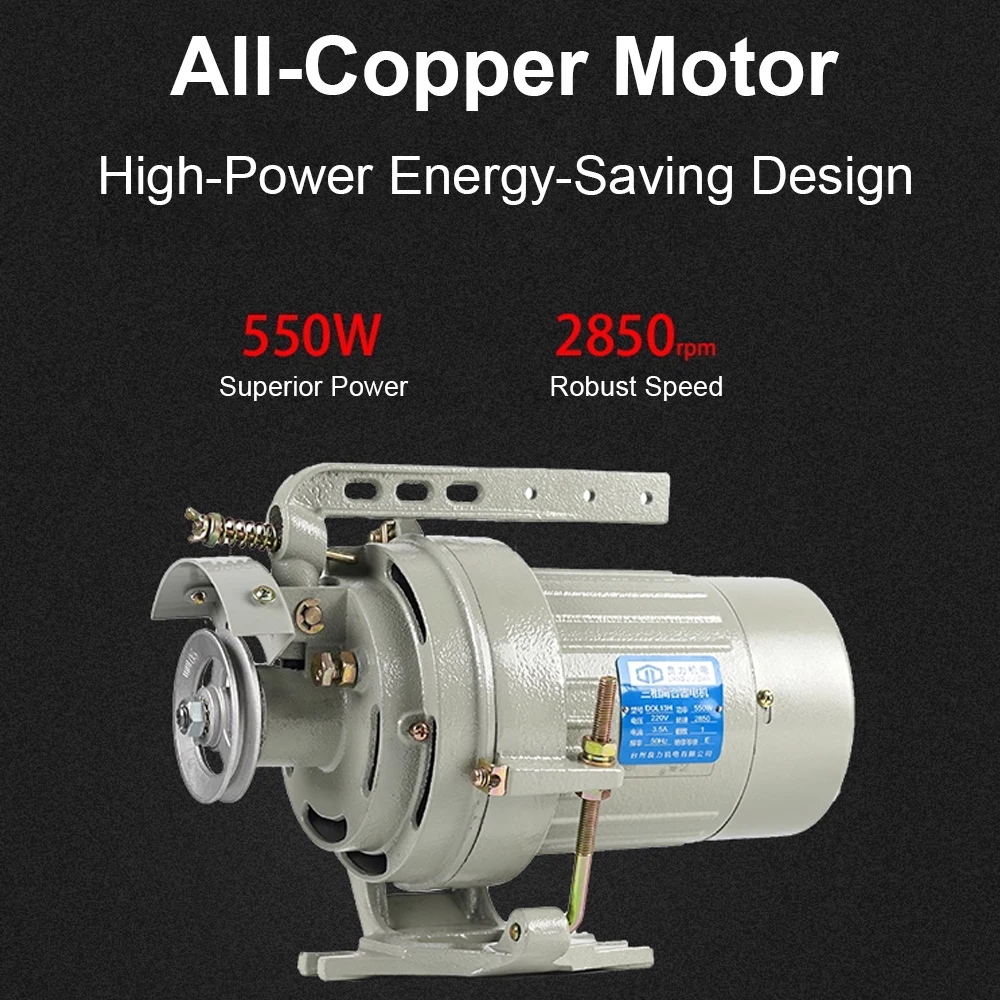 ماكينة خياطة 220 فولت/380 فولت محرك القابض ماكينة خياطة السيارات المسطحة مخرطة صناعية محرك عالي الطاقة محرك موفر للطاقة 3 مراحل #3