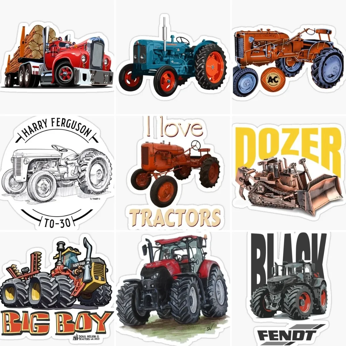 

Tractor Farm Creative Sticker Laptop Stickers Motorcycle Accessories Car Window Bicycle Wall Door Truck Helmet Off-road Decal