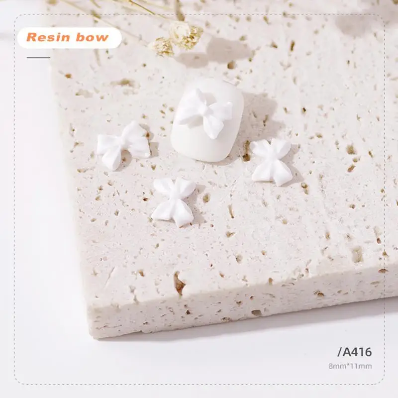 Versatile Nail Art Charms Adorable Summer High-quality Fairy-inspired Resin Ribbon Bow Resin Ribbon Bow Manicure Cute Kawaii