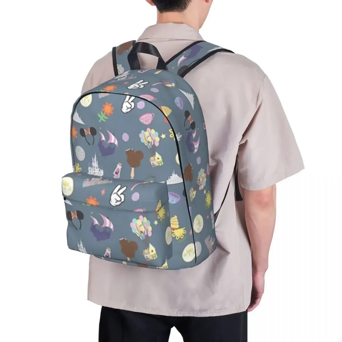 Treffen Sie mich an meinem glücklichen Ort Rucksack lässig Schüler Schult asche Laptop Rucksack Reise rucksack große Kapazität Bücher tasche