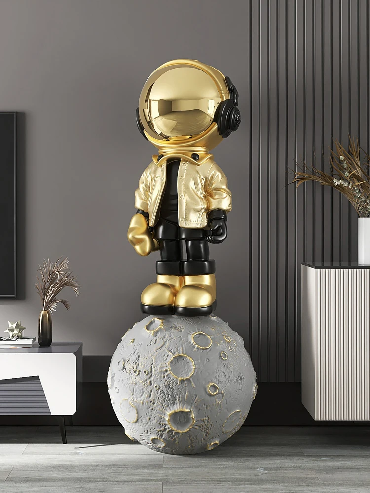 Home Decor 140CM Creative Astronaut Statue Large Floor Decoration Nordic Living Room High-end Sculpture Ornament Indoor Figurine