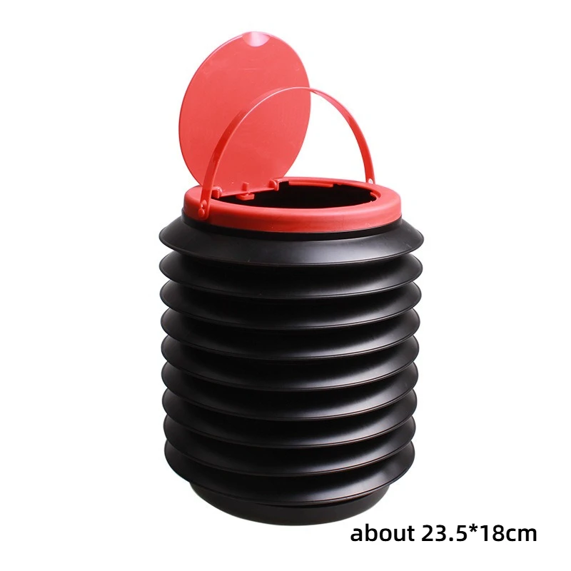 1pc Foldable Car Trash Can Retractable Storage Bucket Portable Organizer for Automobile view 6