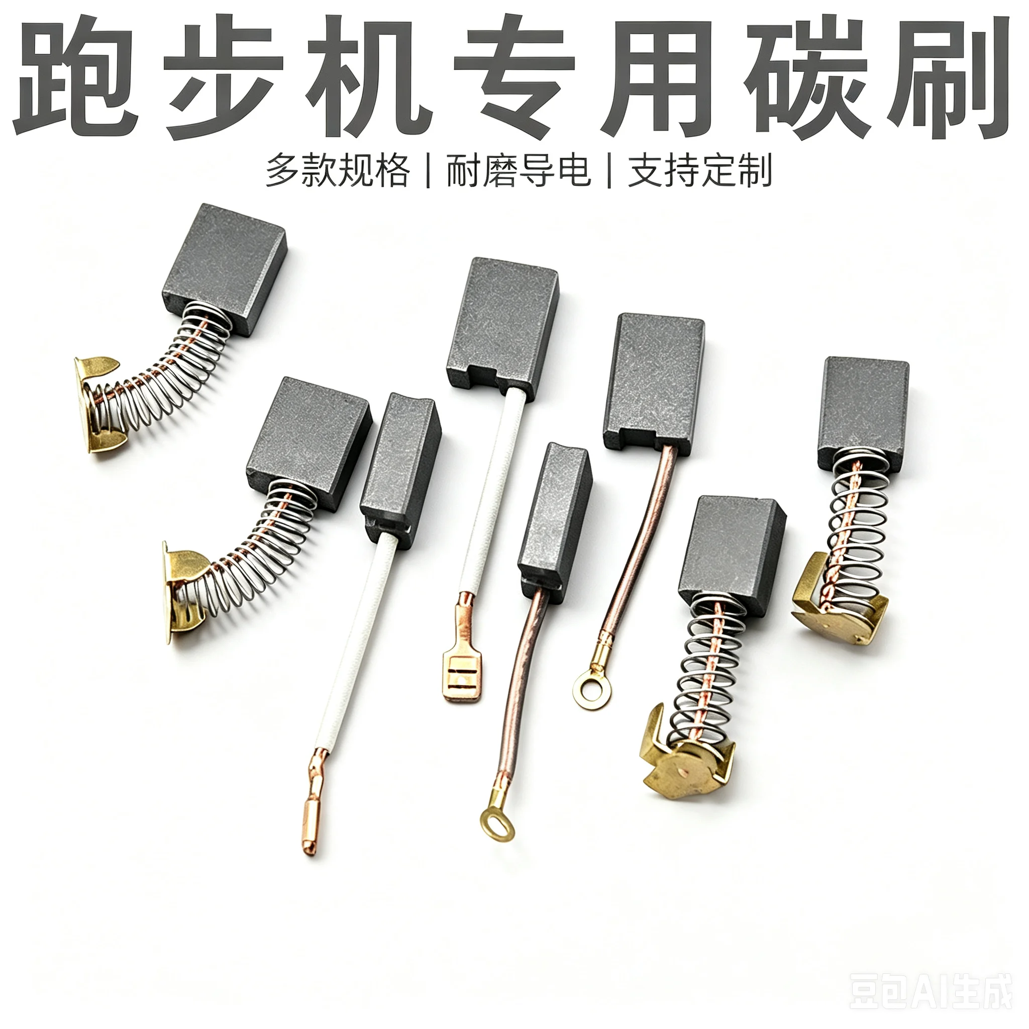 Wear-resistant carbon brushes for treadmill DC 180V motors in various specifications