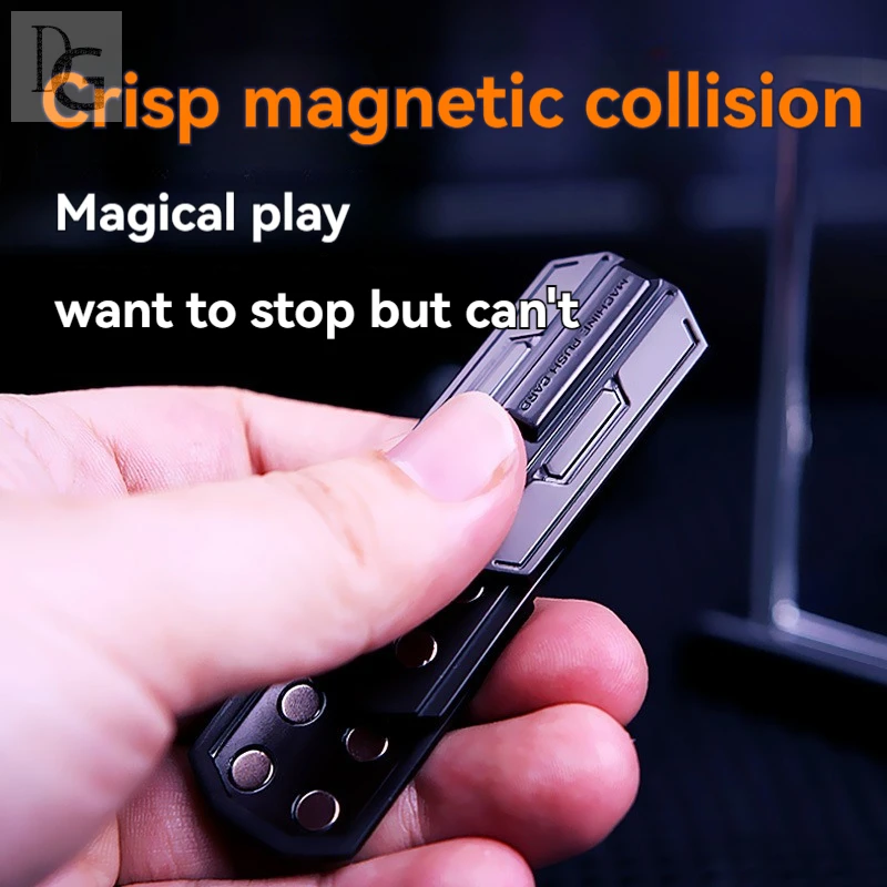 Machine Metal Fidget Slider, Magnetic Haptic Slider, EDC Fidget Toys for Adults Unique Textured Magnetic Fidget