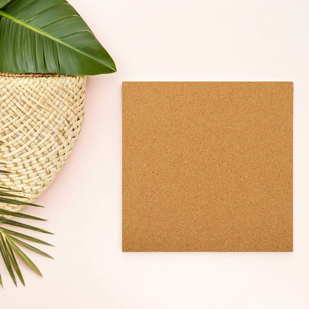 

5Pcs 300x300x2mm Thermal Insulation Cork Boards Self Adhesive Decorative Wall Mounted Memo Board for Office Home Classroom