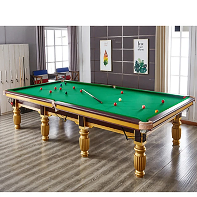 

UK Style Snooker Billiard Pool Tables with Wood or Steel Cushion Customize Size Leather & Net Pockets Snooker Table