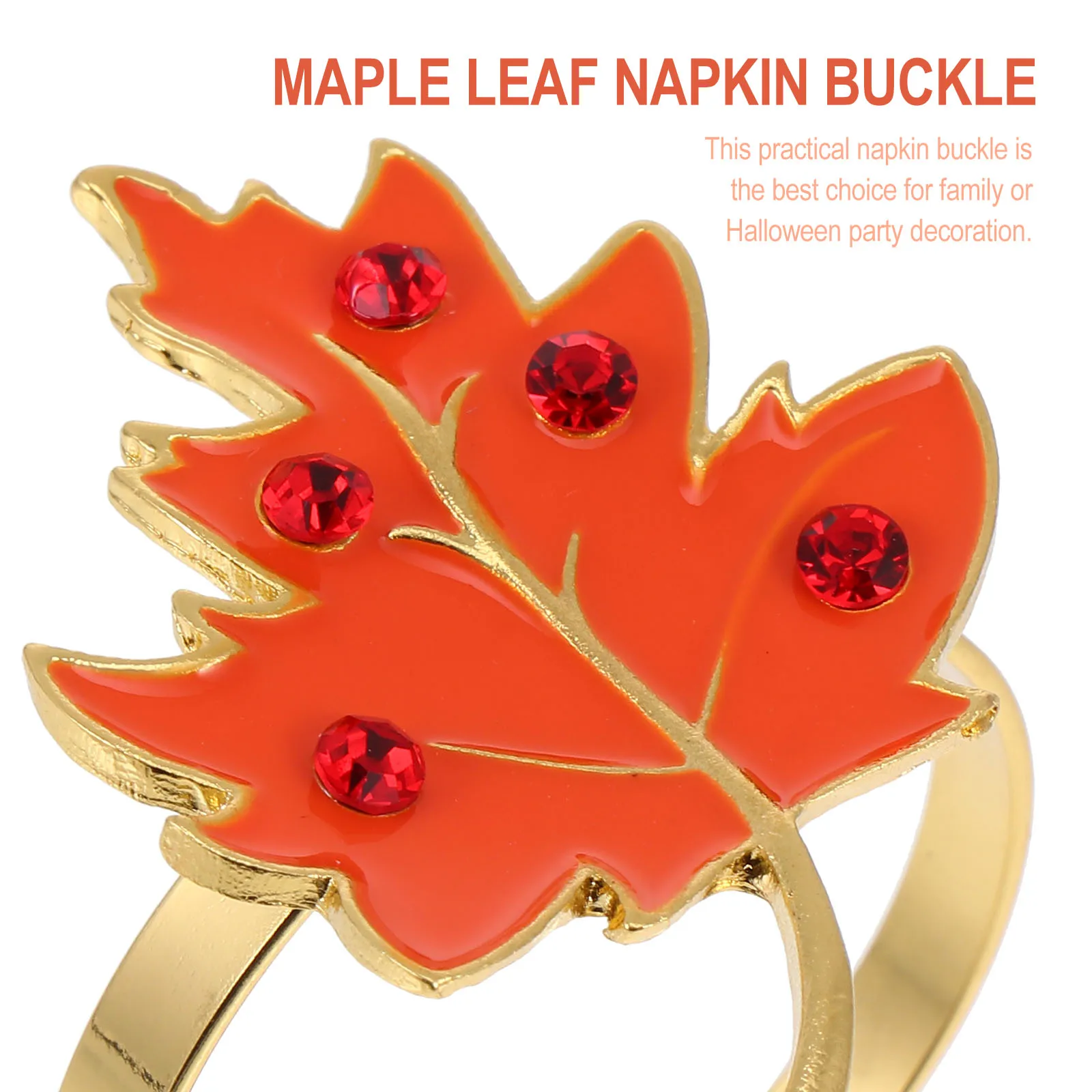 

Napkin Ring Buckle Maple Leaf Halloween Napkinsring Circle Buckles Holder Fall Rings