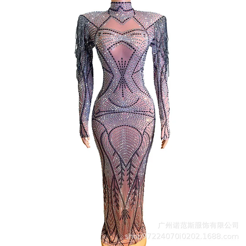 Design Sense With Shoulder Pads Temperament Evening Fashion Party High-end Socialite Officiating Wedding Banquet Fishtail Skirt