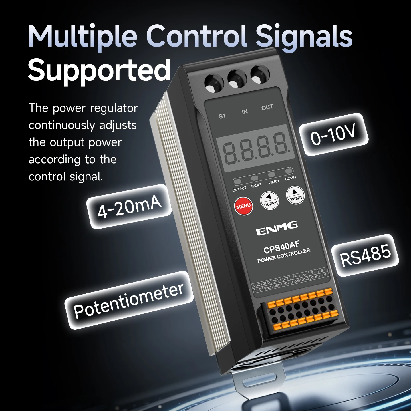 ENMG CPS CPD Single Phase Power Regulator Digital Display Dual Channel Slim Heat Dissipation Over Temperature Protection