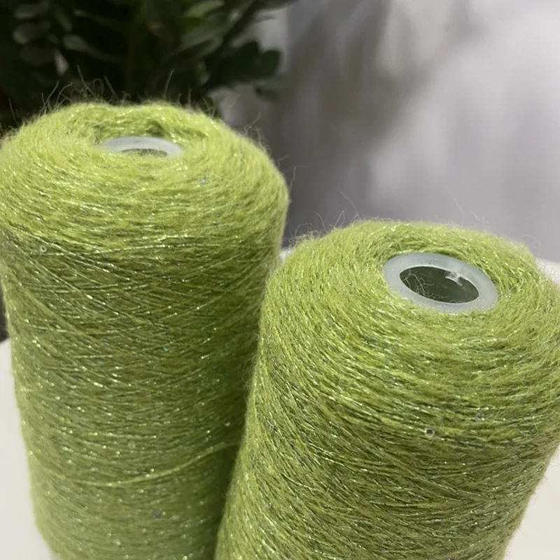 250g Soft Natural Colorful Plush Mohair Wool Ice Silk Sequin Yarn for Knitting Yarn Weave Crochet Knit Sewing Thread