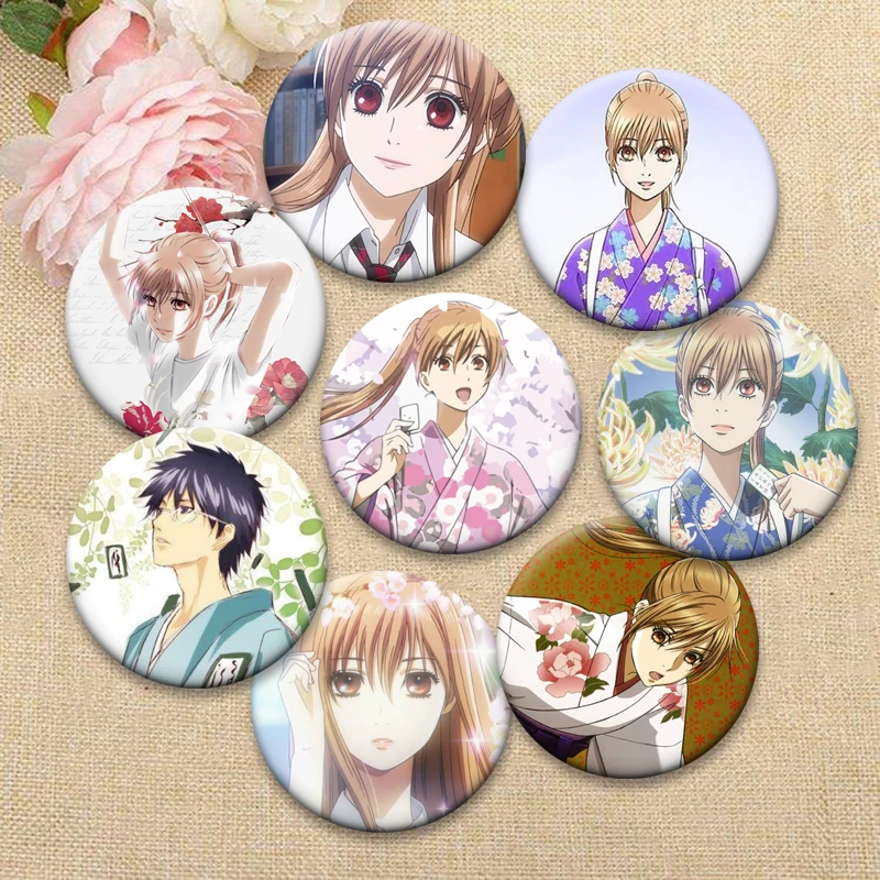 

Anime Chihayafuru Brooches Pins Fashion Jewelry Accessories Ayase Chihaya,Mashima Taichi Cartoon Badge for Backpack Decor Gifts