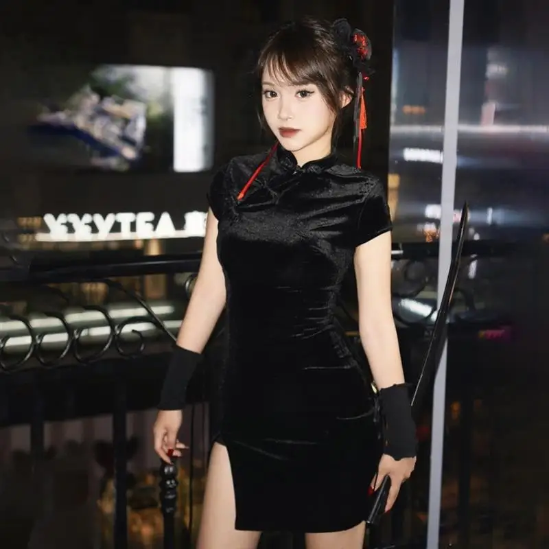 

Ele Halloween, новый женский сексуальный костюм Bla Dr, элитный модный китайский традиционный костюм, Новое поступление 2023 года