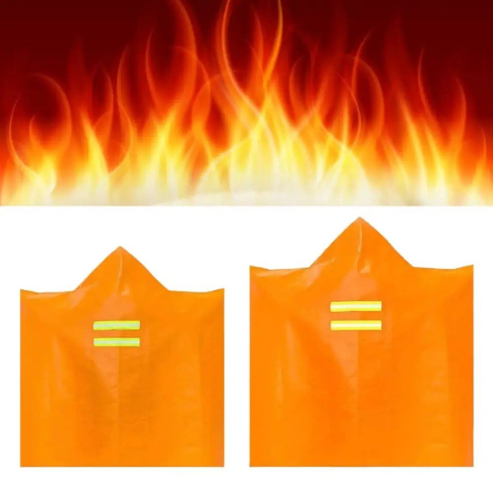 Adult Size Fire Escape Cape Full Body Protection Double-layer Escape Cape Lightweight Heat Resistant Flame Retardant Cloak