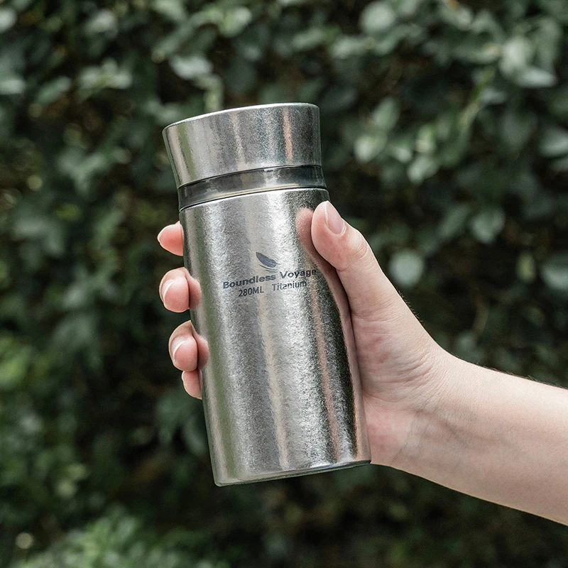 

Термос Boundless Voyage Titanium Vacuum Flask: портативная изолированная бутылка для воды для автомобиля, путешествий, кофе, чая, спорта, для девушек