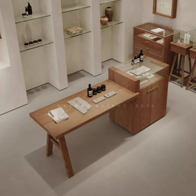 الرجعية متجر الملابس مكاتب الاستقبال حقيبة عرض الإبداع مكاتب الاستقبال أثاث المكاتب Sportello Di Ricevimento YS40CC