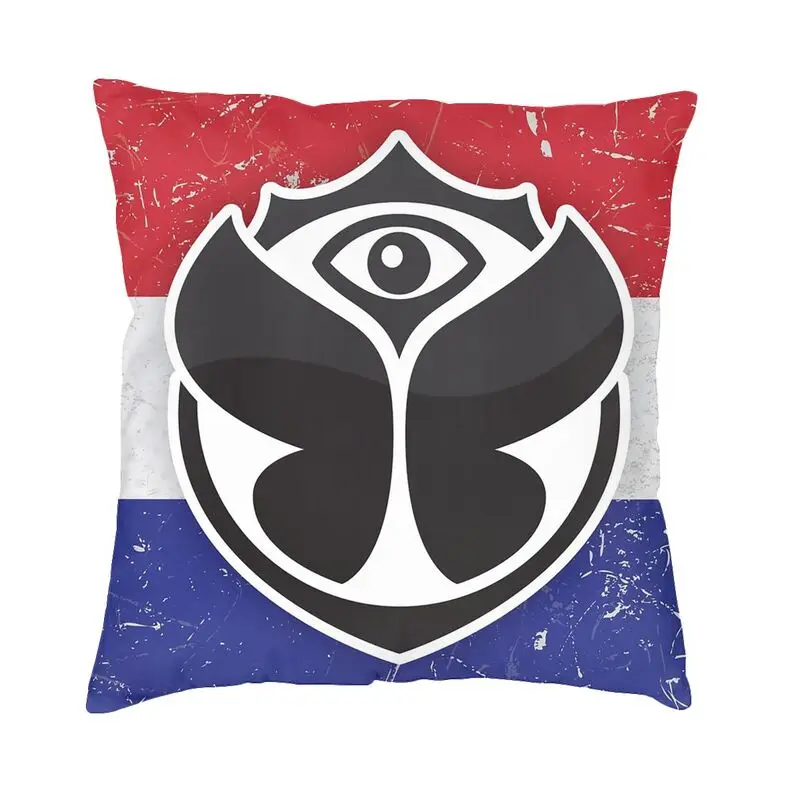 Funda de cojín moderna Tomorrowland France para sofá, funda de almohada de poliéster con diseño de baile electrónico, funda de almohada decorativa para dormitorio