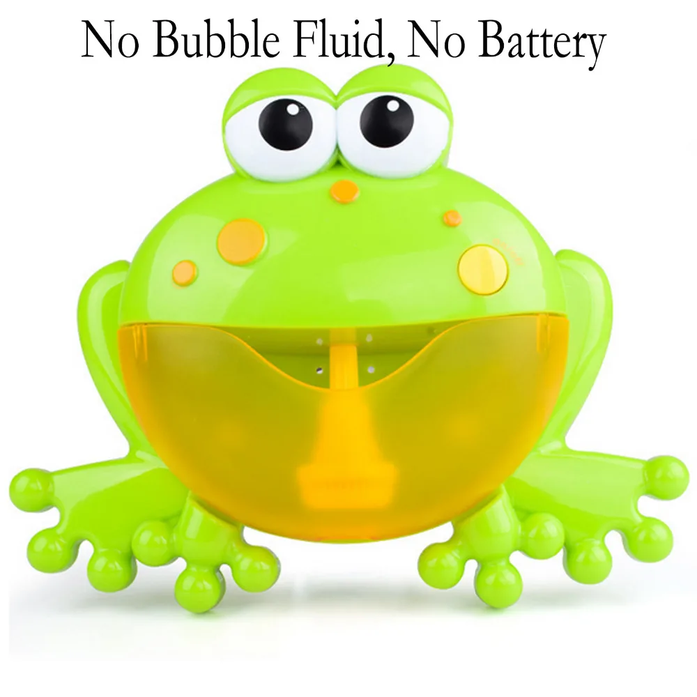 Kids Baby Cute Funny Automatic Cartoon Frog Bubble Machine Music Electric Soap Maker Outdoor Bath Bathtub Play Toy for Children