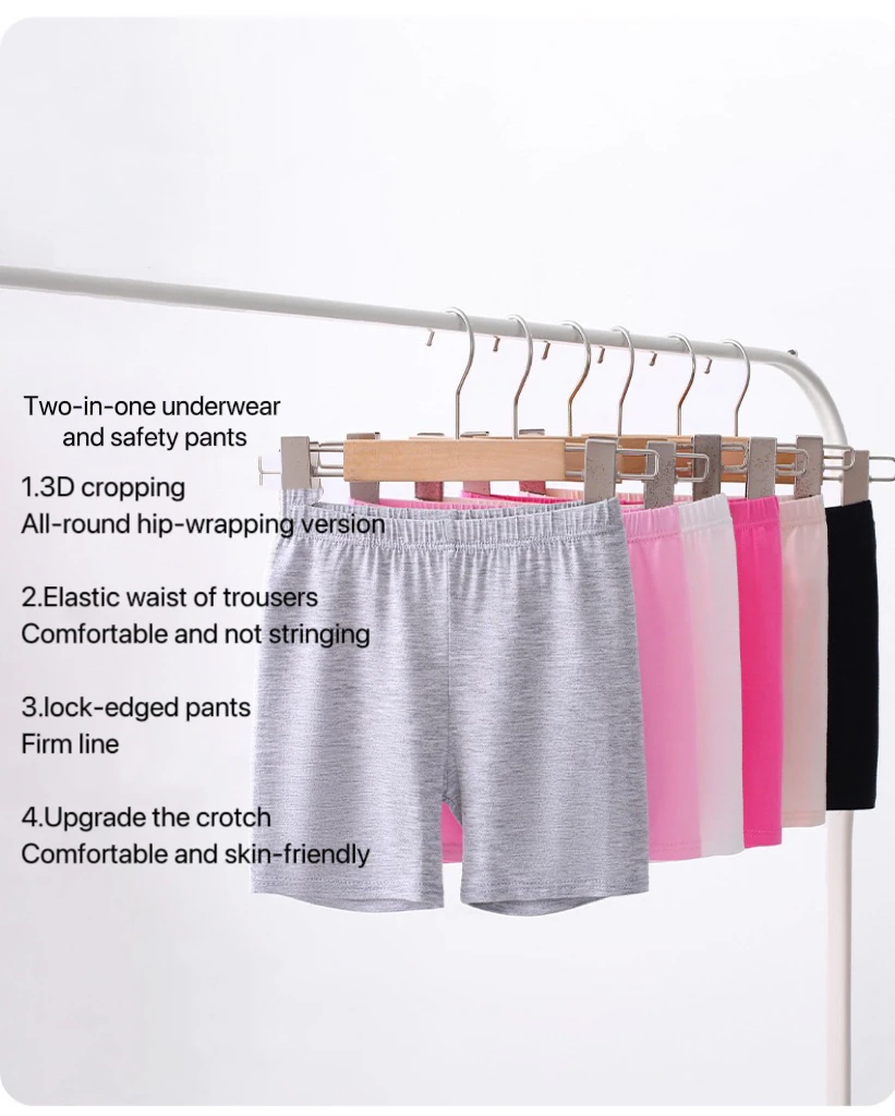 2Pcs Sommer Candy Farbe Unterhosen Mädchen Sicherheit Shorts Baumwolle Leggings Mädchen Strand Shorts Sind Geeignet Für Kinder Alter 2-13 – Detail 6