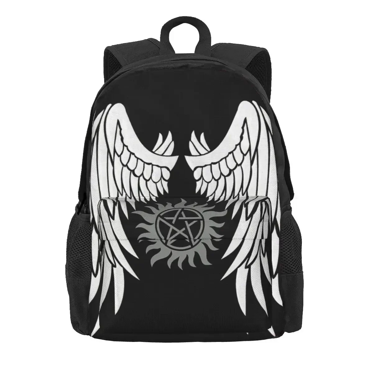 

Supernatural Wings And Logo Backpacks Boys Girls Bookbag Students School Bags Cartoon Kids Rucksack Laptop Rucksack Shoulder Bag