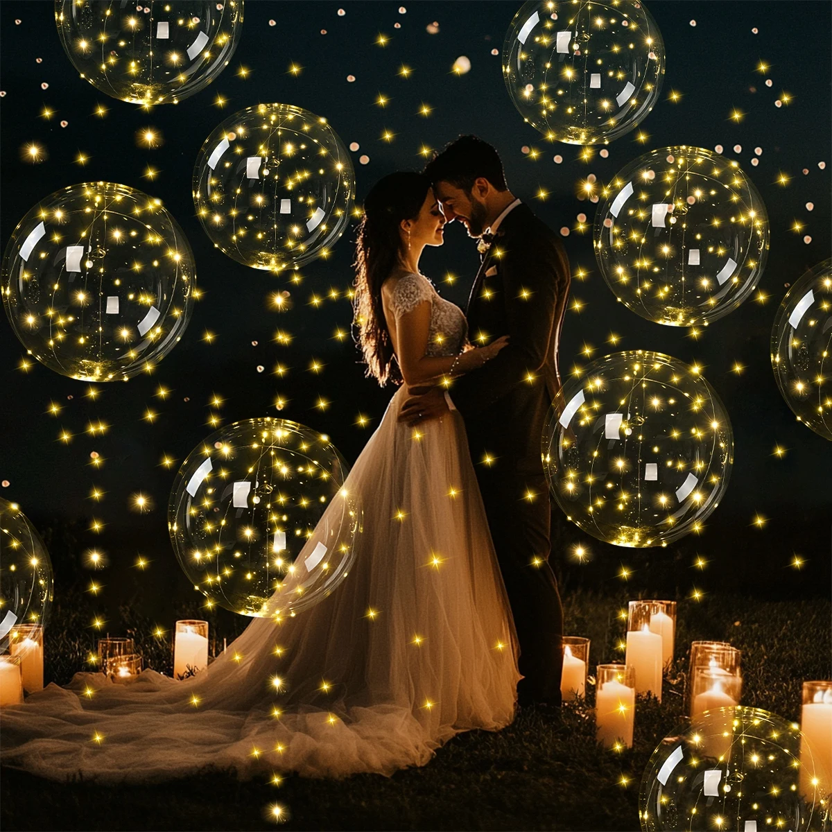 20 stuks led-ballonnen, 50,8 cm, met lichtsnoeren voor verjaardag, Valentijnsdag, feestdecoratie