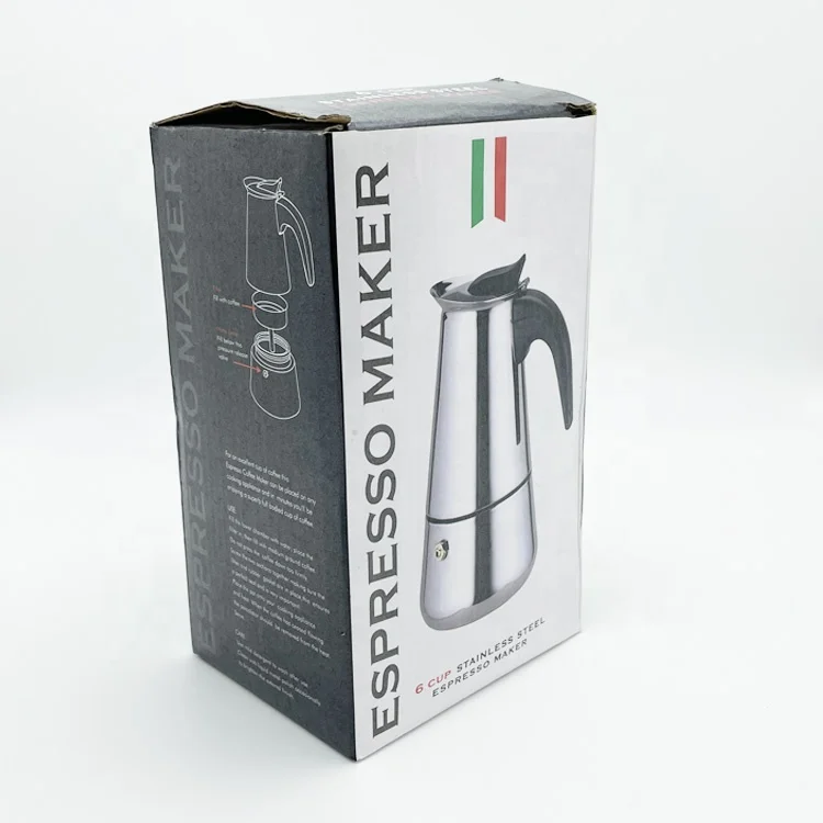 

Christmas Gift Stainless Steel Italy Moka Maker 2cups 6cups 9cups 12cups Portable Coffee Cooking Espresso Set