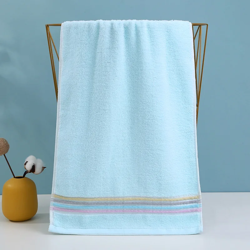 1 PC Towel Cotton Solid Color Wash Face Household Necessity For Life Adult And Children Bathe Soft Comfortable Cleaning Towels