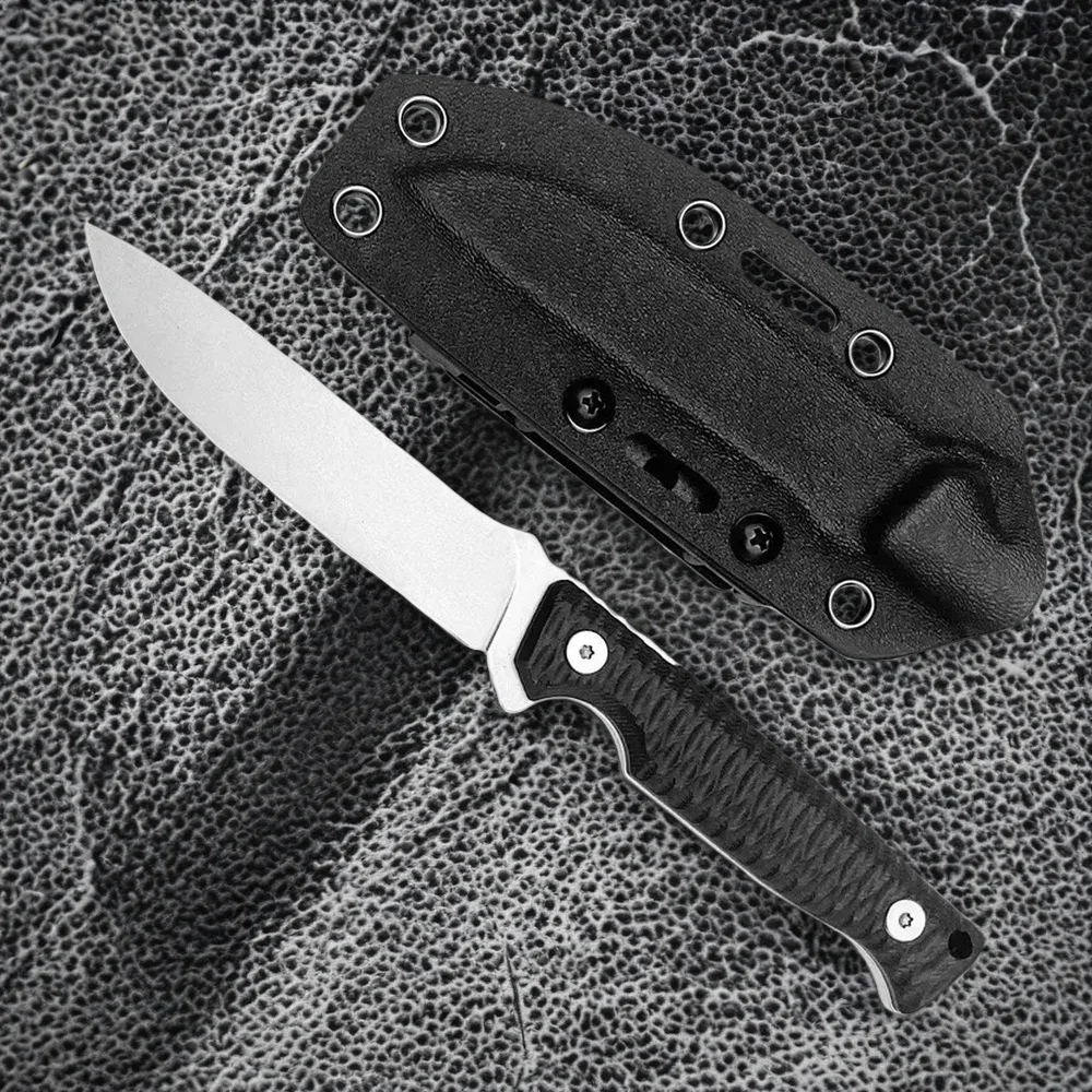 

High-Hardness Tek Full Tang Tactical Hunting Fixed Blade 8Cr13MoV Blade with G10 Handle Outdoor Camping Knives with Sheath