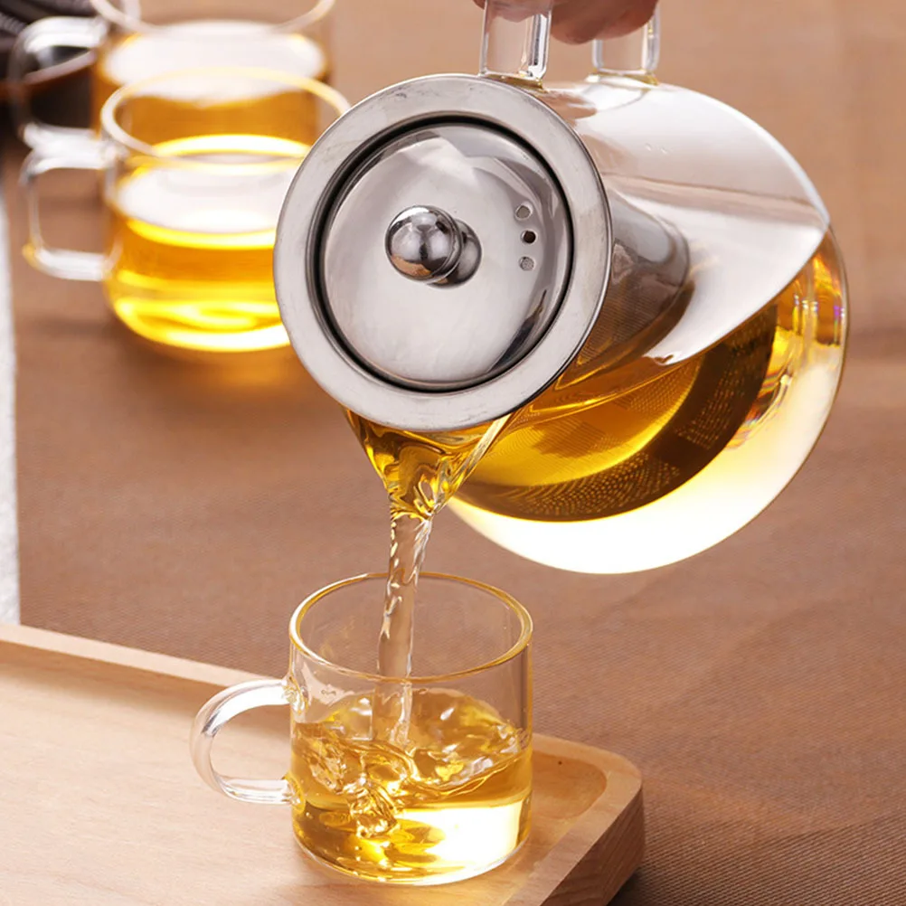 

Exquisite Transparent Glass Tea Pot Heat Resistant Teapot for Home Tea Coffee Herbal Medicine Glass Teapot with Filter