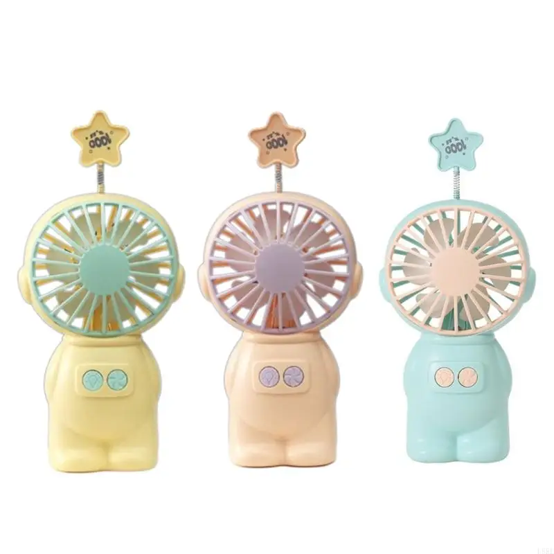 Quạt cầm tay L8RE Quạt mini sạc yên tĩnh có đèn LED cho ký túc xá sinh viên