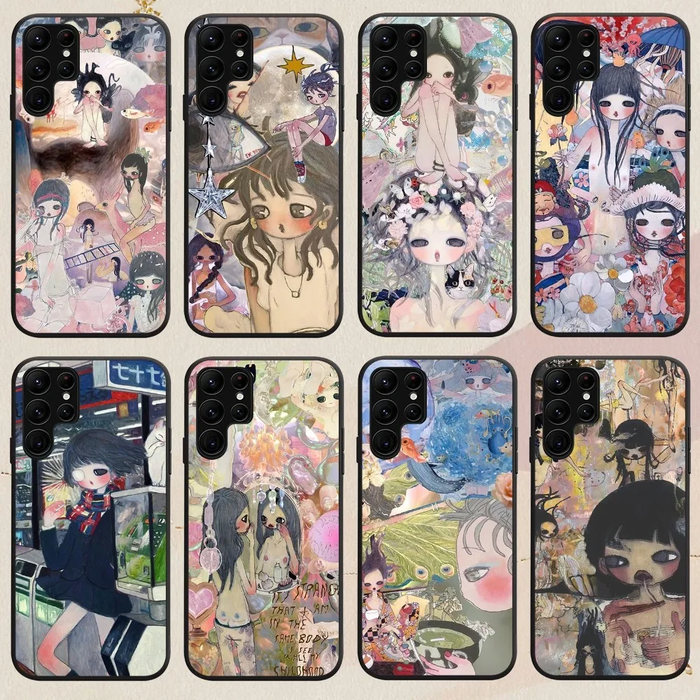 Art Aya Takano Cute Girl Phone Case For Samsung Galaxy A53 A52 A71 A73 A70 A72 A91 A80 S Shell