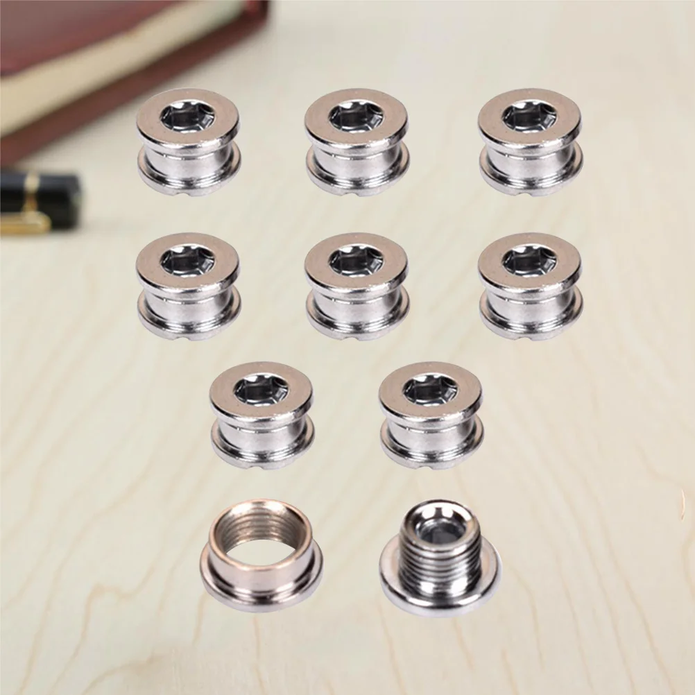 10Sets Crankset Bolts Narrow Wide Tooth Design Antirust Durable Easy Bumpy Chain Wheel Fixation Bolts