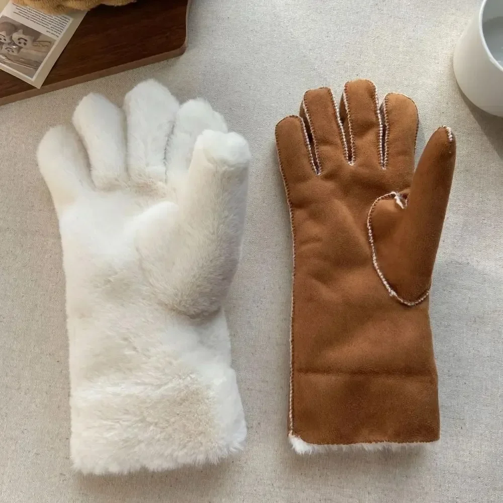 Новые зимние теплые перчатки, ветрозащитные повседневные перчатки с сенсорным экраном, нескользящие толстые плюшевые перчатки для катания на лыжах на открытом воздухе