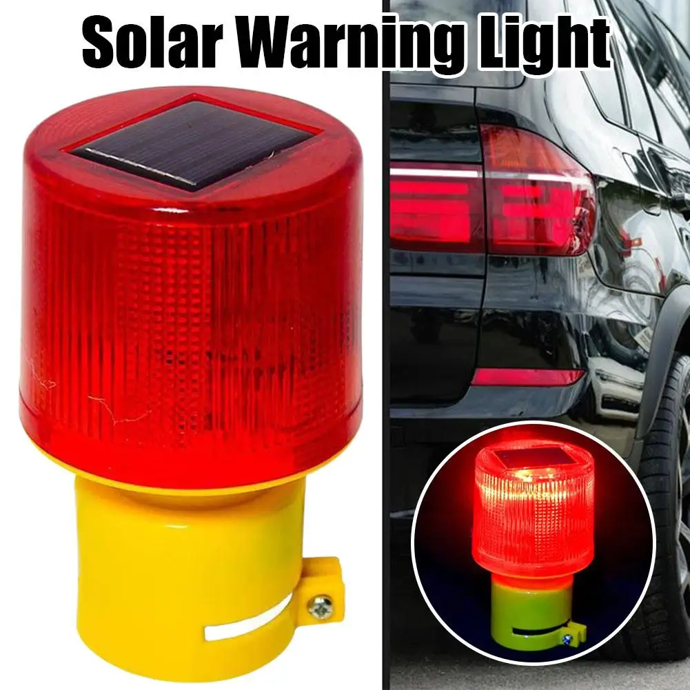 Solar LED Emergency Light/Solar-powered Warning Lights Alarm /Beacon Lights/Tower Lamp Light/ Crane Traffic F9B8