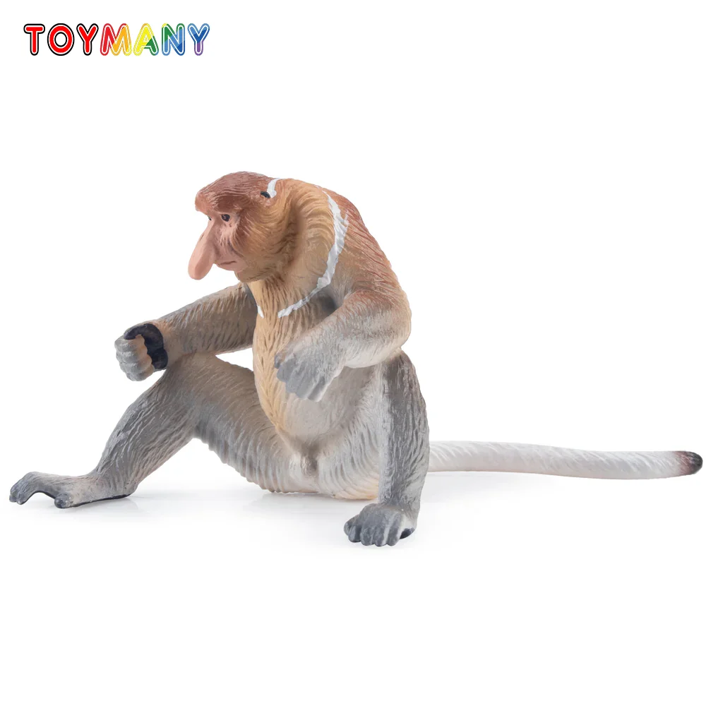 

Toymany Simulation Proboscis Monkey Primate Animal Model Toy Mini Figures Dolls Action Figurines Toys Children Gift Cake Decora