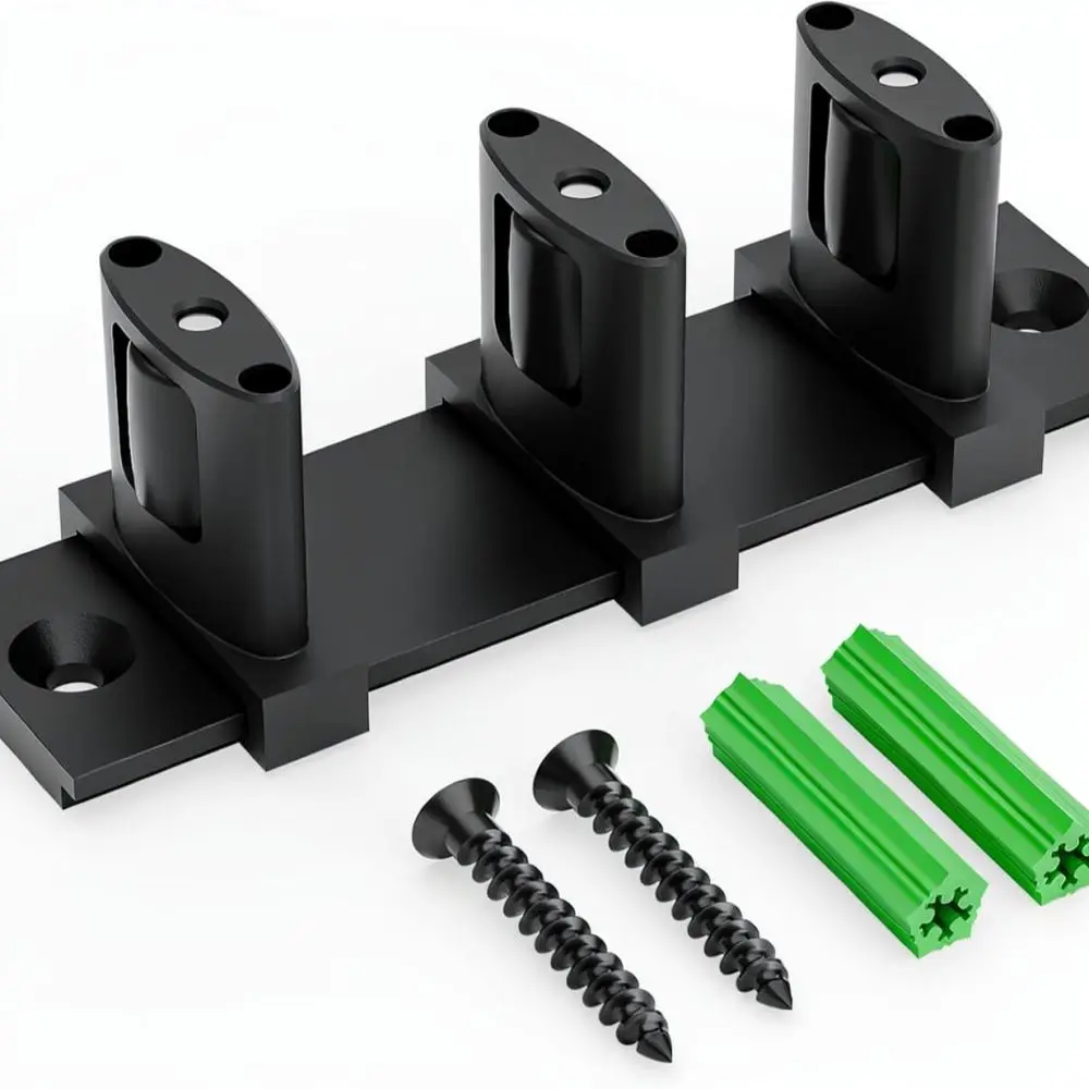 Heavy Duty Adjustable Sliding Wardrobe Door Guide Triple Roller Floor Track Stabilizer For Bypass Doors Hardware Parts