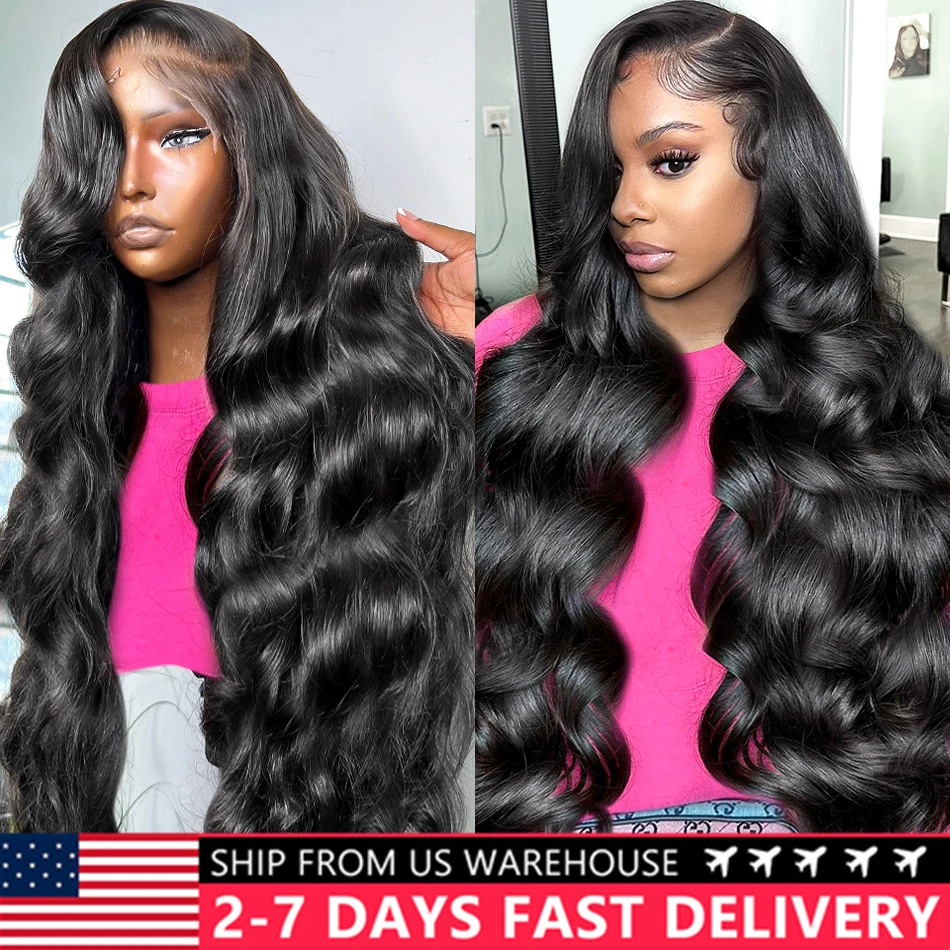 30 32 Inch Body Wave 13x6 Transparent Lace Frontal Human Hair Lace Wigs Brazilian 13x4 Lace Front Wig For Women Bling Hair