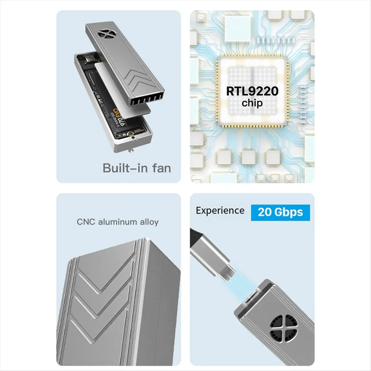 ^&*Summer sale- New 20G M.2 Solid State Drive Box NGFF-NVME Dual Protocol External Reading Notebook Mobile Phone Use Short