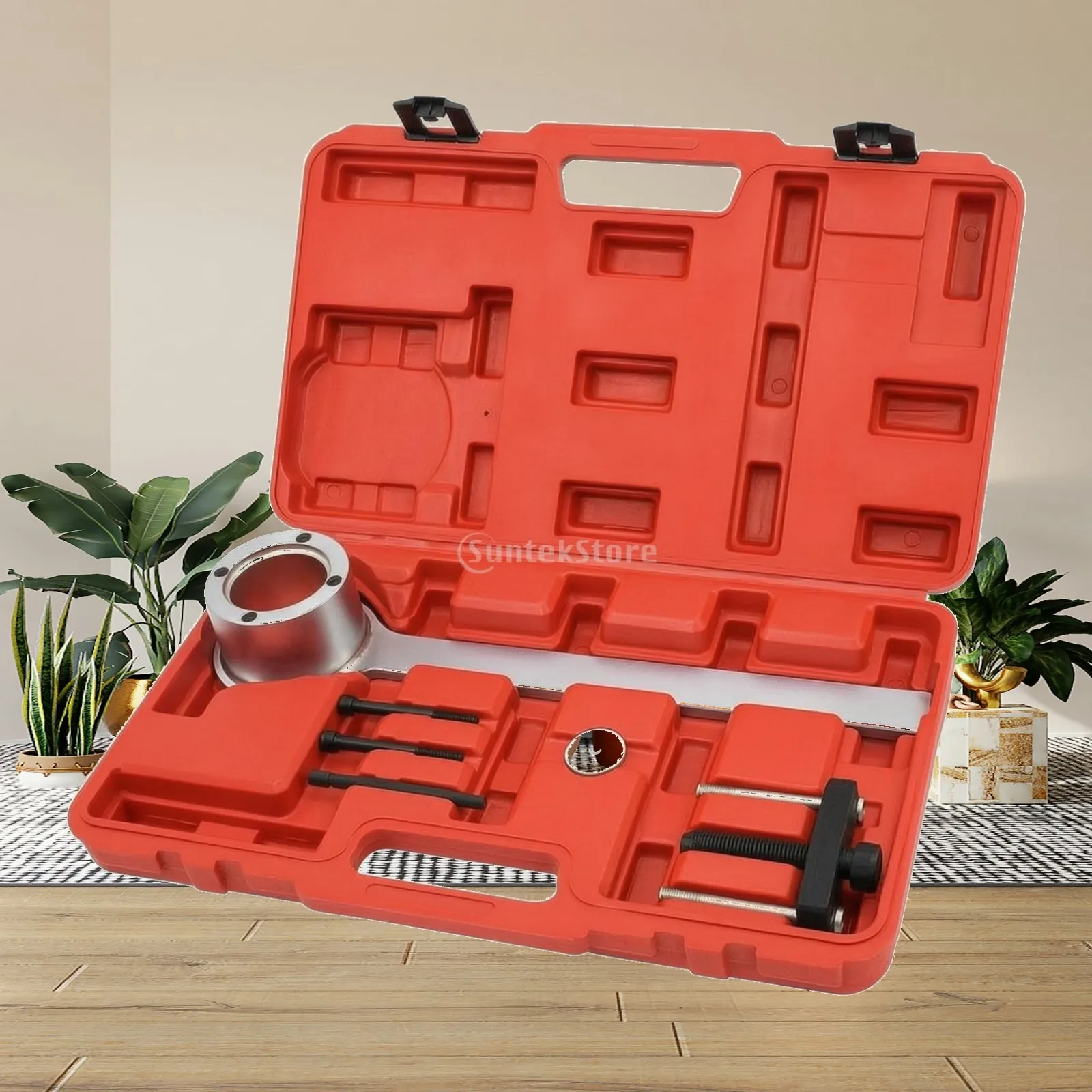 Crankshaft Pulley Puller Kit Portable Crankshaft Pulley Puller Compact Heavy-Duty for Mechanics, Engine Bay Maintenance