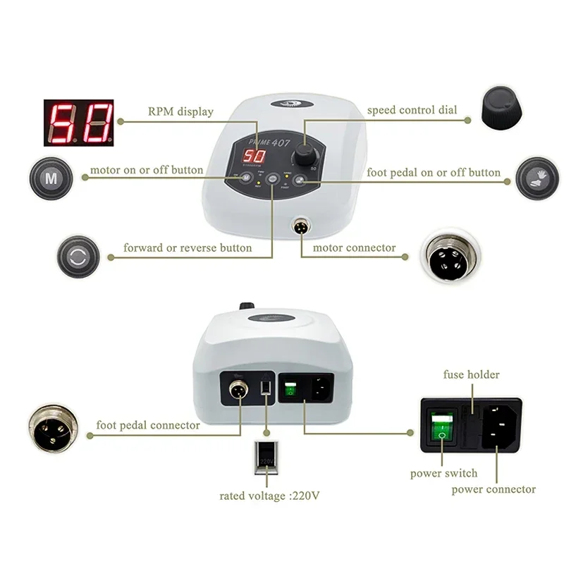 Produsen Profesional Prime 407 Mikromotor Handpiece Murah