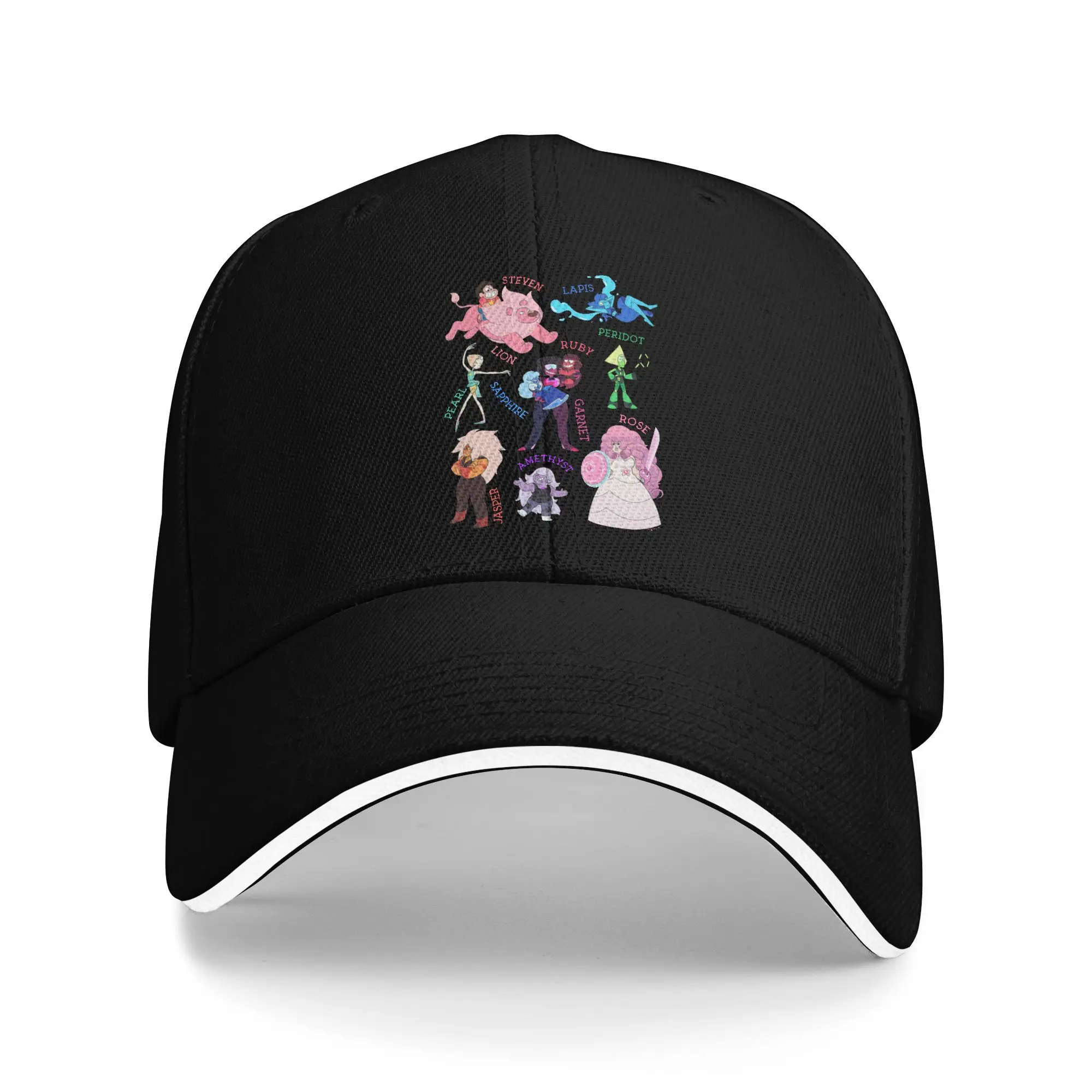 Gorra de béisbol con gemas de granate y lapislázuli, gorras tipo sándwich Stevens a la moda, gorra de sol ajustable unisex para exteriores