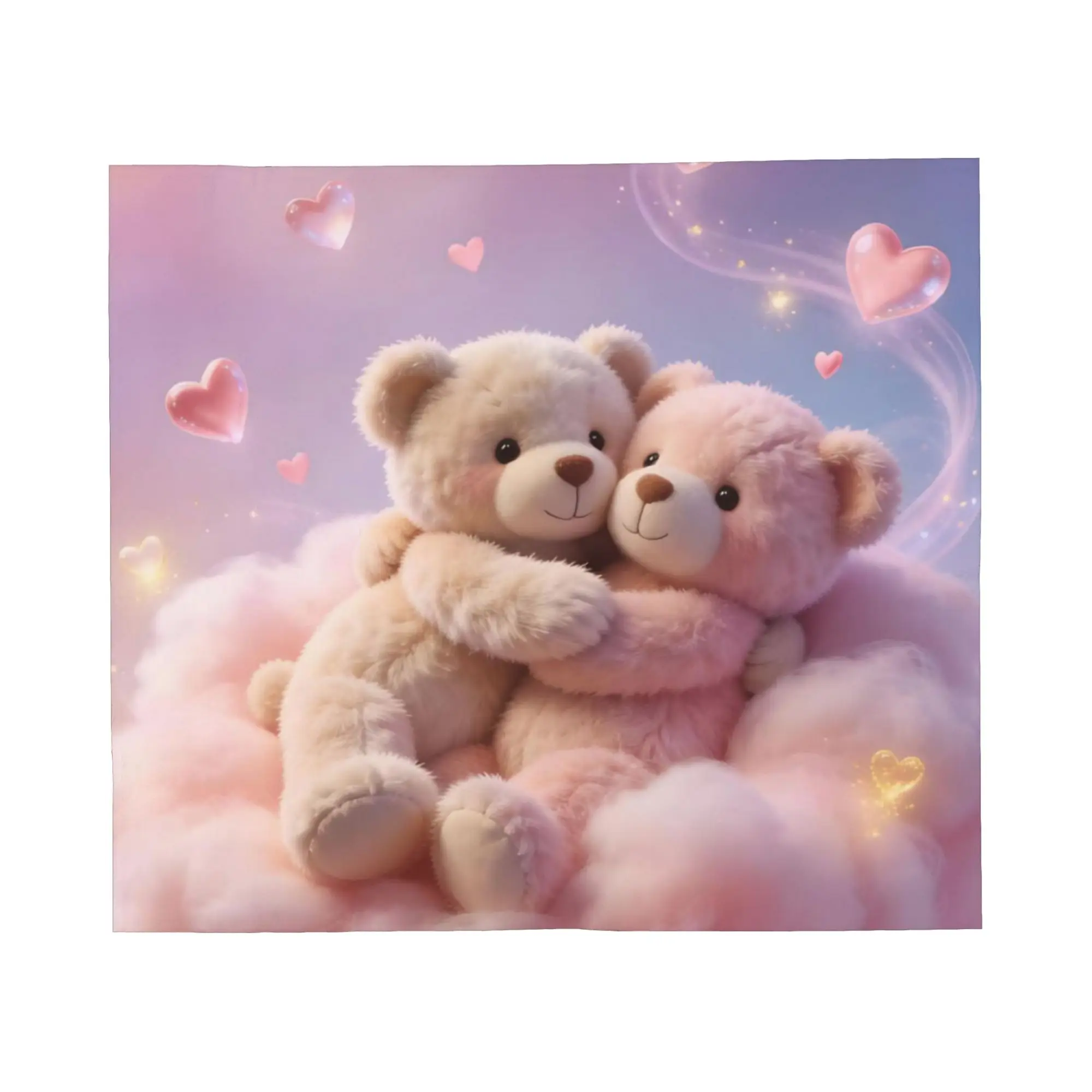 3D Teddys Bear Sweet Cartoon Lovely Plush Blanket Love Awesome Throw Blankets for  Sofa Bedding Lounge 150*125cm Quilt